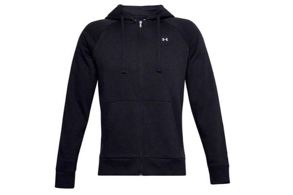 Bluza z kapturem Under Armour UA Rival Fleece FZ Hoodie, Czarny, Mężczyźni. Białe bluzy z kapturem Under Armour, m, bez wzorów, z bawełny, z kapturem. Za 301.90 zł.