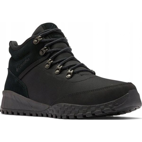 Buty Sneakersy Męskie Columbia Fairbanks Mid Waterproof. Czarne buty sportowe casual Columbia, bez wzorów, bez zapięcia, trekkingowe. Za 554.99 zł.
