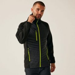 Kurtka robocza hybrydowa męska Nagate. Brązowe kurtki Regatta, m, bez wzorów, z puchu, bez kaptura. Za 419.99 zł.