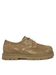 Birkenstock Półbuty Highwood Lace Low 1029696 Beżowy. Brązowe eleganckie półbuty Birkenstock, bez wzorów, ze skóry, bez obcasa, bez zapięcia. Za 729.99 zł.