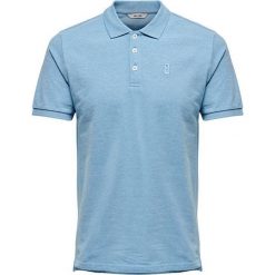 ONLY&SONS Męska koszulka polo triko North SS Fitted Polo Tee Imperia l Blue (rozmiar M). Niebieskie koszulki polo Only&Sons, l, bez wzorów, bez kołnierzyka, bez ramiączek. W wyprzedaży za 61.00 zł.