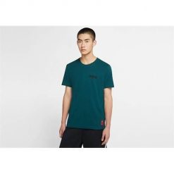 Koszulka sportowa męska Nike Kyrie Irving Logo Dri-fit. Niebieskie t-shirty sportowe Nike, bez wzorów, bez ramiączek, do koszykówki. Za 149.00 zł.