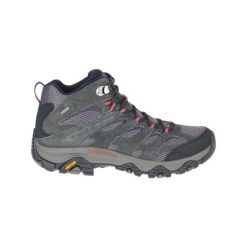Buty turystyczne męskie Moab 3 Mid GTX. Szare buty turystyczne Merrell, bez wzorów, ze skóry, bez zapięcia. Za 689.99 zł.