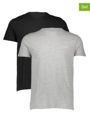 Pepe Jeans Koszulki (2 szt.) w kolorze szarym i czarnym rozmiar: M. Czarne bezrękawniki Pepe Jeans, m, bez wzorów, z bawełny, bez kołnierzyka, bez ramiączek. Za 118.28 zł.