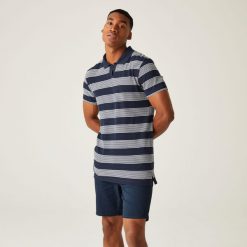 Tempete męska koszulka polo. Niebieskie koszulki polo Regatta, l, bez wzorów, z bawełny, bez kołnierzyka, bez ramiączek. Za 176.50 zł.