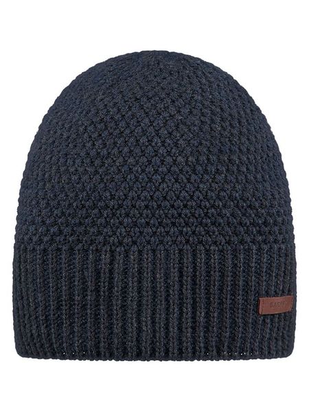 Barts Czapka "Noar" w kolorze granatowym rozmiar: onesize. Niebieskie czapki zimowe Barts, z aplikacjami, ze splotem. Za 96.14 zł.