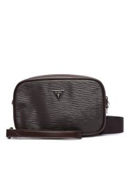 Guess Saszetka HMMIPW P6350 Brązowy ciemny. Brązowe saszetki i nerki Guess, z aplikacjami, ze skóry, bez dodatków. Za 324.99 zł.