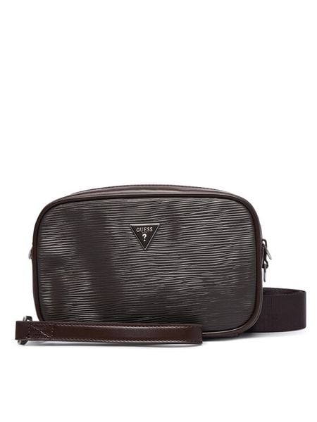 Guess Saszetka HMMIPW P6350 Brązowy ciemny. Brązowe saszetki i nerki Guess, z aplikacjami, ze skóry, bez dodatków. Za 324.99 zł.