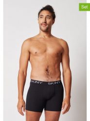 Skiny Bokserki (2 pary) w kolorze czarnym rozmiar: XL. Czarne bokserki Skiny, xl, bez wzorów. Za 96.60 zł.