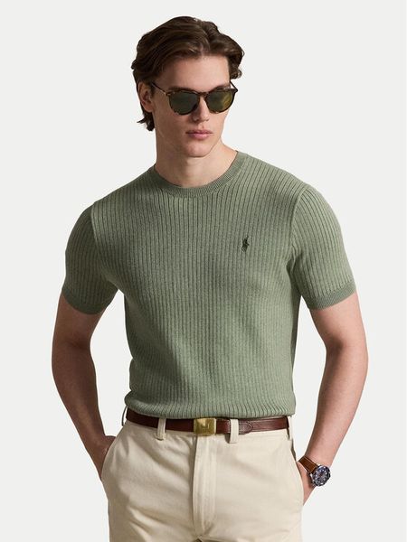 Polo Ralph Lauren T-Shirt 710B13892006 Zielony Regular Fit. Zielone koszulki polo Polo Ralph Lauren, m, bez wzorów, z bawełny, bez kołnierzyka, bez ramiączek. Za 859.99 zł.