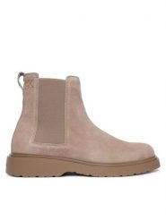 Calvin Klein Sztyblety Combat Ess Chelsea Boot Su YM0YM01372 Beżowy ciemny. Brązowe botki sznurowane CALVIN KLEIN, bez wzorów, ze skóry, bez obcasa, bez zapięcia. Za 649.99 zł.