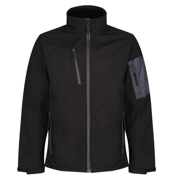 Wyróżniająca Się Męska Kurtka Softshell Arcola 3warstwowa (wodoodporna I. Czarne kurtki Regatta, m, bez wzorów, z softshellu, bez kaptura. Za 353.99 zł.