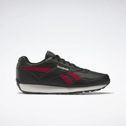 Buty męskie sportowe do chodzenia Reebok REWIN RUN BLACK. Czarne buty do biegania Reebok, bez wzorów, bez zapięcia, trekkingowe. W wyprzedaży za 199.00 zł.