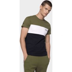 T-shirt męski TSM216 - khaki. Brązowe t-shirty 4F, m, bez wzorów, bez kołnierzyka, bez ramiączek. Za 59.99 zł.