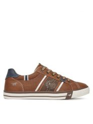 Mustang Sneakersy 4072-317 Brązowy. Brązowe buty sportowe casual Mustang, bez wzorów, ze skóry, bez zapięcia. Za 259.99 zł.