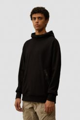 C.P. COMPANY Czarna męska bluza z kapturem Sweat Hooded. Czarne bluzy C.P. Company, l, bez wzorów, z bawełny, z kapturem. W wyprzedaży za 1,039.99 zł.