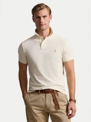 Polo Ralph Lauren Polo 710536856417 Écru Slim Fit. Koszulki polo Polo Ralph Lauren, m, bez wzorów, z bawełny, bez kołnierzyka, bez ramiączek. Za 479.99 zł.