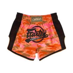 Spodenki Muay Thai Camo Fairtex BS1711 Pomarańczowe/Czarne M. Brązowe szorty FAIRTEX, m, bez wzorów, sportowe. Za 279.00 zł.