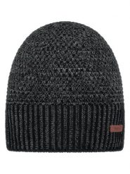 Barts Czapka "Noar" w kolorze antracytowym rozmiar: onesize. Czarne czapki zimowe Barts, z aplikacjami, ze splotem. Za 69.91 zł.