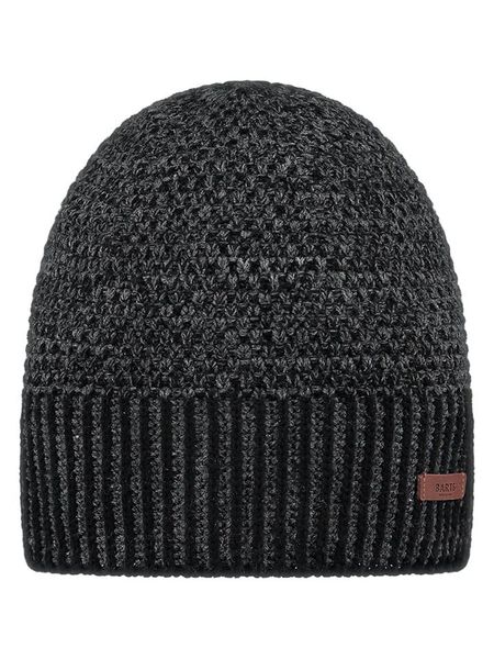 Barts Czapka "Noar" w kolorze antracytowym rozmiar: onesize. Czarne czapki zimowe Barts, z aplikacjami, ze splotem. Za 69.91 zł.
