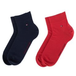 Zestaw 2 par niskich skarpet męskich Tommy Hilfiger. Niebieskie skarpety Tommy Hilfiger, bez wzorów. Za 59.99 zł.