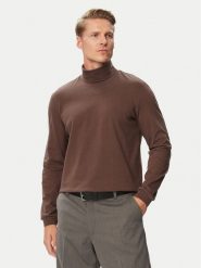 HUGO Golf Daporollo 50547372 Brązowy Regular Fit. Brązowe golfy Hugo, m, bez wzorów, z bawełny, bez kołnierzyka, bez ramiączek. Za 399.99 zł.