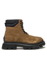 Hugo Trapery Fabyan 50528995 Brązowy. Brązowe trapery Hugo, ze skóry, bez zapięcia. Za 1,149.00 zł.