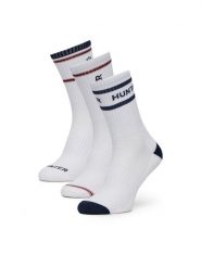 Hunter Skarpety AS_HUNTER_02W_SS25 (3-PACK) Biały. Białe skarpety Hunter, bez wzorów, z materiału. Za 39.99 zł.