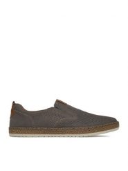 Rieker Półbuty CEO-B5258-40 Szary. Szare eleganckie półbuty Rieker, bez wzorów, z nubiku, bez obcasa, bez zapięcia. Za 359.99 zł.