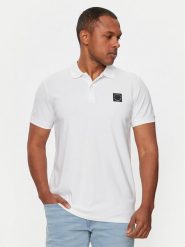 Petrol Industries Polo M-1040-POL945 Biały Slim Fit. Białe koszulki polo Petrol Industries, m, bez wzorów, z bawełny, bez kołnierzyka, bez ramiączek. Za 79.99 zł.