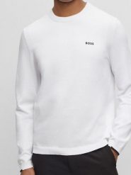 Hugo Boss Underwear Sweter w kolorze białym rozmiar: L. Białe swetry nierozpinane Hugo Boss Underwear, l, bez wzorów, bez kołnierzyka, bez ramiączek. Za 373.45 zł.