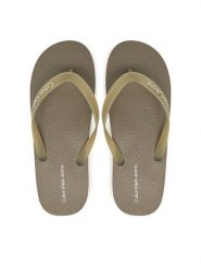 Calvin Klein Jeans Japonki Thong+ Tpu YM0YM01265 Brązowy. Brązowe japonki Calvin Klein Jeans, bez wzorów, z jeansu. Za 99.99 zł.