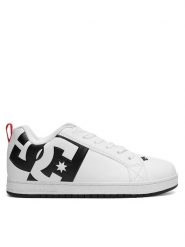 DC Sneakersy COURT GRAFFIK SQ ADYS100442-WLK Biały. Białe buty sportowe casual DC, bez wzorów, ze skóry, bez zapięcia. Za 249.99 zł.