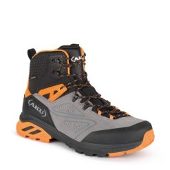 Buty trekkingowe męskie GTX Aku Reactive. Czarne buty trekkingowe Aku, bez wzorów, ze skóry, bez zapięcia, trekkingowe. Za 499.00 zł.