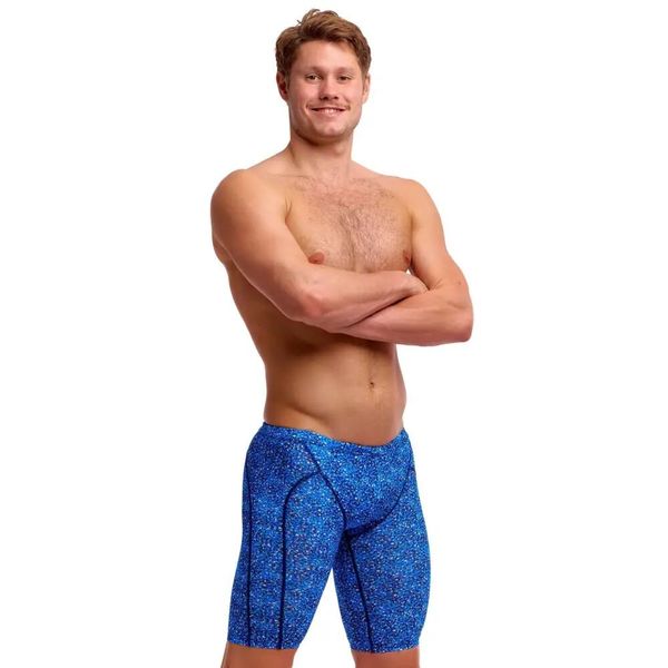 Spodenki do pływania Jammery Funky Trunks Pebble Beach. Niebieskie odzież kąpielowa Funky Trunks, m, bez wzorów, sportowe. Za 219.00 zł.