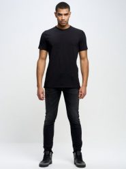 Koszulka męska z bawełny supima czarna Supiclassic 906. Czarne t-shirty BIG STAR, l, bez wzorów, z bawełny, bez kołnierzyka, bez ramiączek. Za 119.99 zł.