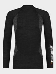 Koszulka termoaktywna męska Poederbaas Technical Longsleeve. Czarne bielizna termoaktywna POEDERBAAS, na zimę, m, bez wzorów, z materiału, bez ramiączek, narciarskie. Za 199.42 zł.