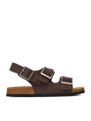 Go Soft Sandały EOHP-ALMELO-03 Brązowy. Brązowe sandały GO SOFT, z nubiku, bez zapięcia. Za 299.99 zł.