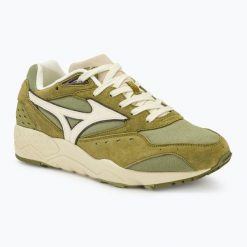 Buty Mizuno Contender Premium. Zielone buty trekkingowe Mizuno, bez wzorów, bez zapięcia. Za 409.99 zł.