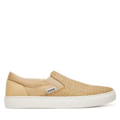 Tenisówki HUGO. Brązowe trampki Hugo, m, bez wzorów, bez zapięcia. Za 359.99 zł.