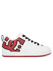 DC Sneakersy COURT GRAFFIK DC01661110 Biały. Białe buty sportowe casual DC, bez wzorów, ze skóry, bez zapięcia. Za 249.99 zł.