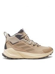 Adidas Trekkingi Terrex Trailmaker 2.0 Mid Leather Hiking IF6548 Beżowy. Brązowe buty trekkingowe Adidas, bez wzorów, ze skóry, bez zapięcia. Za 479.99 zł.