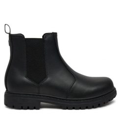 Sztyblety Guess. Czarne botki sznurowane Guess, z aplikacjami, bez obcasa, bez zapięcia. Za 799.99 zł.