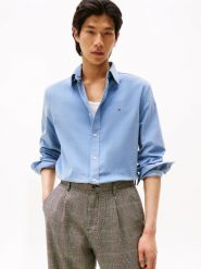 Tommy Hilfiger koszula sztruksowa Mężczyźni Regular Fit Bawełna niebieski, M. Niebieskie koszule Tommy Hilfiger, m, bez wzorów, z bawełny, bez kołnierzyka, bez ramiączek. Za 409.95 zł.