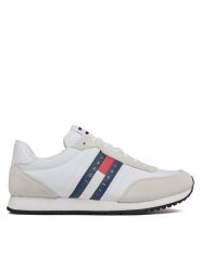 Tommy Jeans Sneakersy Tjm Runner Casual Ess EM0EM01351 Biały. Białe buty sportowe casual Tommy Jeans, bez wzorów, z jeansu, bez zapięcia. Za 249.99 zł.