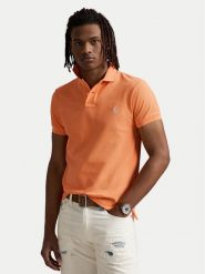 Polo Ralph Lauren Polo 710536856448 Pomarańczowy Slim Fit. Brązowe koszulki polo Polo Ralph Lauren, l, bez wzorów, z bawełny, bez kołnierzyka, bez ramiączek. Za 529.99 zł.