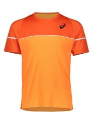 Asics Koszulka funkcyjna w kolorze pomarańczowym rozmiar: XL. Pomarańczowe t-shirty sportowe ASICS, bez wzorów, z materiału, bez ramiączek, outdoorowe. Za 105.38 zł.