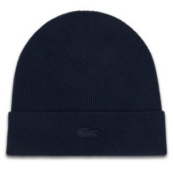 Czapka Lacoste. Niebieskie czapki zimowe LACOSTE, bez wzorów. Za 284.99 zł.