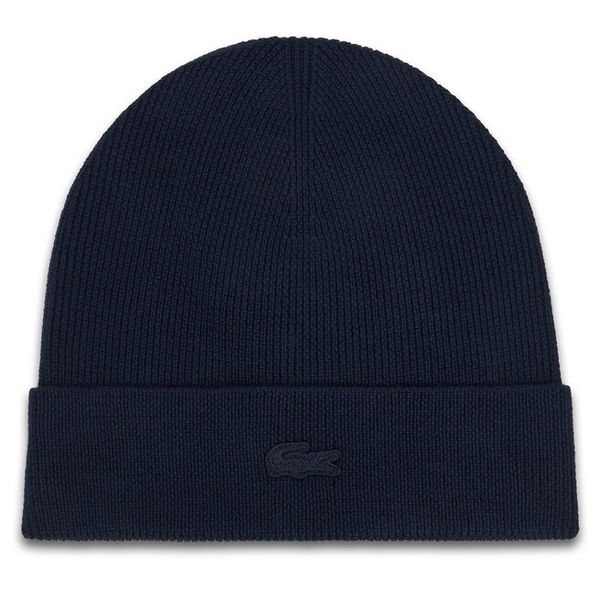 Czapka Lacoste. Niebieskie czapki zimowe LACOSTE, bez wzorów. Za 284.99 zł.
