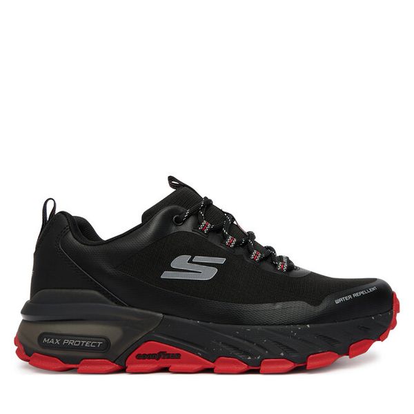 Trekkingi Skechers. Czarne buty trekkingowe Skechers, bez wzorów, bez zapięcia. Za 479.99 zł.